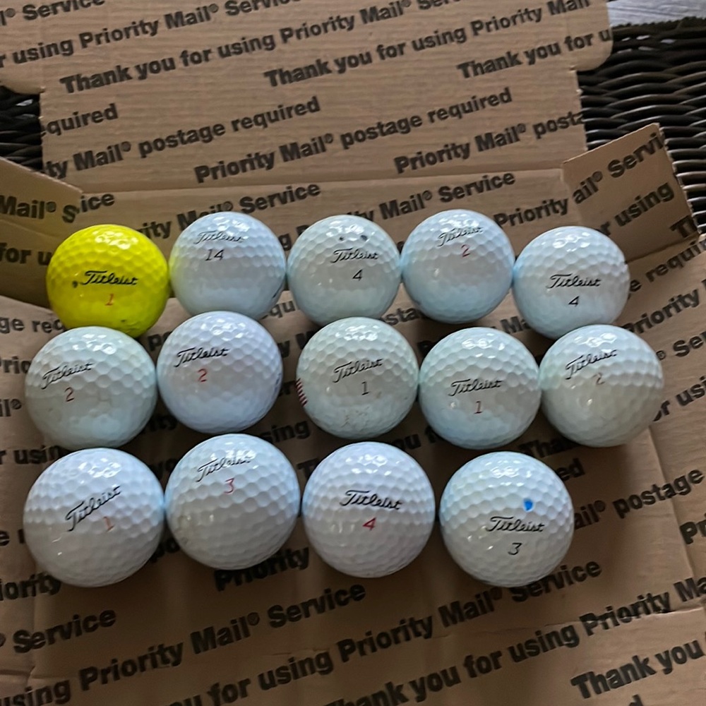 Titleist golf balls used 14 balls total